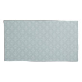 Dusty Blue Elegant Damask, gepersonaliseerd Kussensloop (Achterkant-Rechts)
