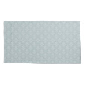Dusty Blue Elegant Damask, gepersonaliseerd Kussensloop (Achterkant-Links)