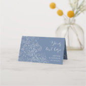 Dusty Blue Elegant Floral Wedding (Achterkant)