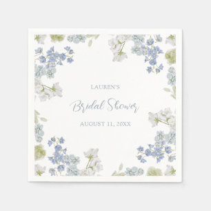 Dusty Blue Elegant Garden  Vrijgezellenfeest Servet