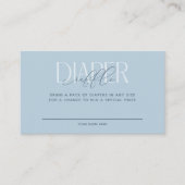 Dusty Blue Elegant Luier Raffle Informatiekaartje (Voorkant)