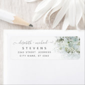 Dusty blue elegant romantische florale etiket (Insitu)