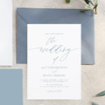 Dusty Blue Élégant Simple Mariage Invitations<br><div class="desc">Dusty Blue Élégant Simple Mariage Invitations</div>