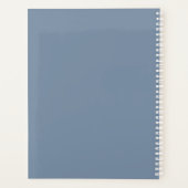 Dusty Blue Elegant Simple Minimalist Planner (Achterkant)