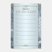 Dusty Blue Elegant to Do List Post It Notes (Voorkant)