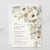 Dusty Blue Elegant Wedding Invitation (Devant)