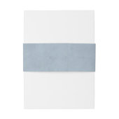 Dusty Blue en Baby's Breath Bloemen Krans Uitnodigingen Wikkel (Achterkant Voorbeeld)