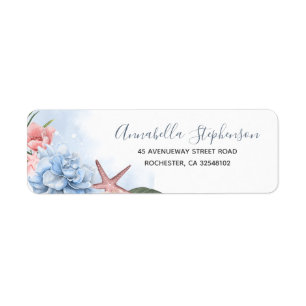 Dusty Blue en Blush Beach Bruiloft Etiket
