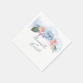 Dusty Blue en Blush Beach Bruiloft Servet (Hoek)