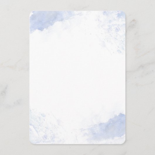 Dusty Blue en Blush Wedding Informatie Gast Informatiekaartje (Achterkant)