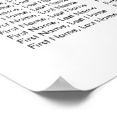 Dusty Blue en Burgundy Wedding Seating Chart Poster (Hoek)