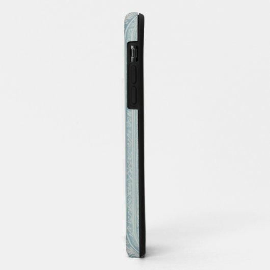 Dusty Blue en Cream Stripes Case-Mate iPhone Case (Achterkant/links)