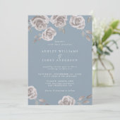 Dusty Blue en Dusty Roos Waterverf Kaart (Staand voorkant)