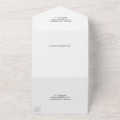 Dusty Blue en Faux Silver Glitter Marble Wedding All In One Uitnodiging (Buitenkant)