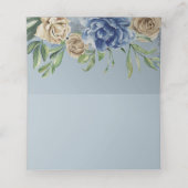 Dusty Blue en Ivory Flowers Waterverf (Binnenkant ongevouwen)