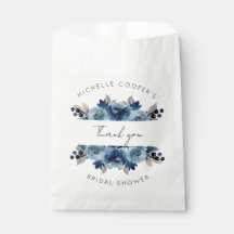 Dusty Blue en Navy Floral Hartelijk dank