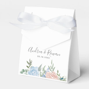 Dusty Blue en Pink Floral Wedding for Box Bedankdoosjes