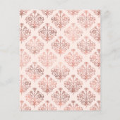 Dusty Blue en Roos Gold Floral Wedding Flyer (Achterkant)