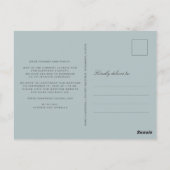Dusty Blue en Slate | Foto van het micro-huwelijk  Briefkaart (Achterkant)