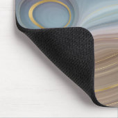 Dusty Blue en Taupe Agate Mousepad Muismat (Hoek)