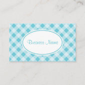 Dusty Blue En vichy Motif Carte de visite (Devant)