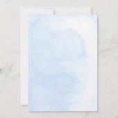 Dusty Blue en White Flowers Elegant Wedding Kaart (Achterkant)