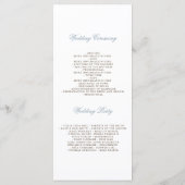 Dusty Blue et Mauve Floral Wedding Programmes (Dos)
