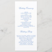Dusty Blue et Peach Floral Wedding Programmes (Dos)