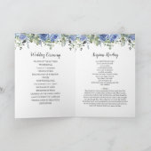 Dusty Blue Eucalyptus Botanical Wedding Programme Programma (Binnen)