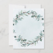 Dusty Blue Eucalyptus Greenery Brunch & Bubble Kaart (Achterkant)