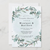 Dusty Blue Eucalyptus Greenery Couples Shower (Voorkant)