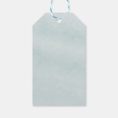 Dusty Blue Eucalyptus Greenery Geometric Wedding Cadeaulabel (Achterkant)