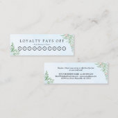 Dusty Blue Eucalyptus Greenery Loyalty Punch Card (Voorkant / Achterkant)