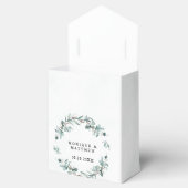 Dusty Blue Eucalyptus Greenery Rustic Wedding Bedankdoosjes (Geopend)