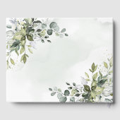 Dusty Blue Eucalyptus Greenery Succulent Wedding Gastenboek (Achterkant)