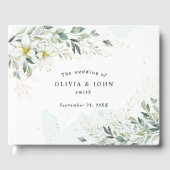 Dusty Blue Eucalyptus Greenery Succulent Wedding Gastenboek (Voorkant)