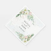 Dusty Blue Eucalyptus Greenery Succulent Wedding Servet (Hoek)