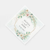 Dusty Blue Eucalyptus Greenery Succulent Wedding Servet (Hoek)