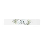 Dusty Blue Eucalyptus Greenery Succulent Wedding Uitnodigingen Wikkel (Vlak)