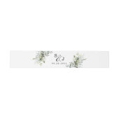 Dusty Blue Eucalyptus Greenery Succulent Wedding Uitnodigingen Wikkel (Vlak)