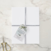 Dusty Blue Eucalyptus Greenery Weddenschap Cadeaulabel (Met Touw)