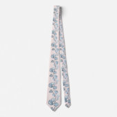 Dusty Blue Eucalyptus Greenery Wedding Blush Pink Stropdas (Voorkant)