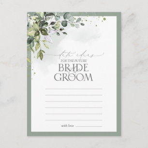 Dusty Blue Eucalyptus Waterverf Floral Date Ideeën Briefkaart