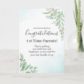 Dusty Blue Eucalyptus zwangerschap Gefeliciteerd Kaart (Voorkant)