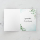 Dusty Blue Eucalyptus zwangerschap Gefeliciteerd Kaart (Binnen)