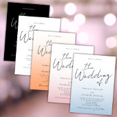 Dusty Blue Faire-part de mariage photo Code QR