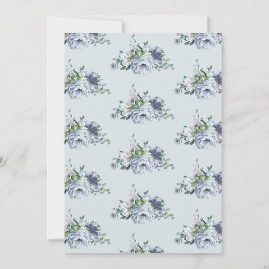 Dusty Blue Faire-part de mariage que nous faisons (Dos)