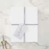 Dusty Blue Family Name Script Gift Labels Cadeaulabel (Met Touw)