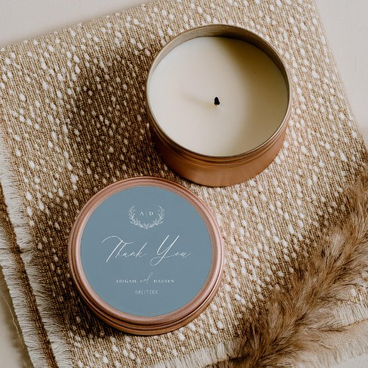 Dusty Blue Favoriet Sticker Wedding Bedankt Label