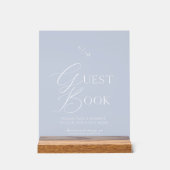 Dusty Blue Fine Art Acrylic Guest Book Sign (Recto)